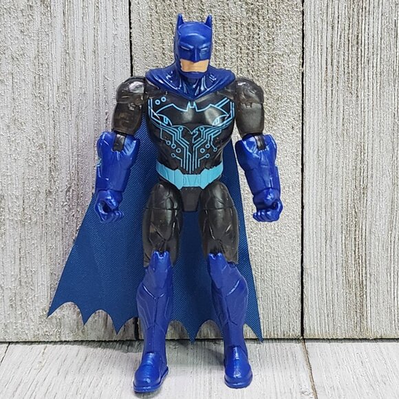DC Comics Bat-Tech Batman Action Figure Blue Boots & Gloves 4'' Tall - Picture 1 of 6